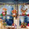 9pcs DIY Double-Sided Rhinestone Acrylic Diamond Painting Christmas Tree Pendant(Christmas)