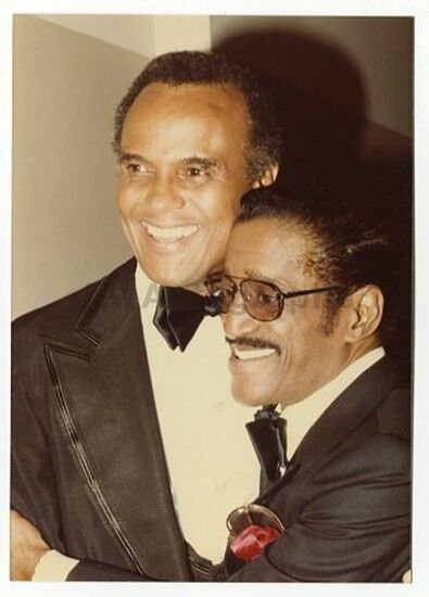 Sammy Davis Jr. and Harry Belafonte Original Vintage Peter Warrack Photo Poster paintinggraph