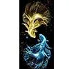 2 pi&egrave;ces double koi bricolage partiel AB full round drill diamond kit d&rsquo;art d&eacute;coration int&eacute;rieure 80x40cm