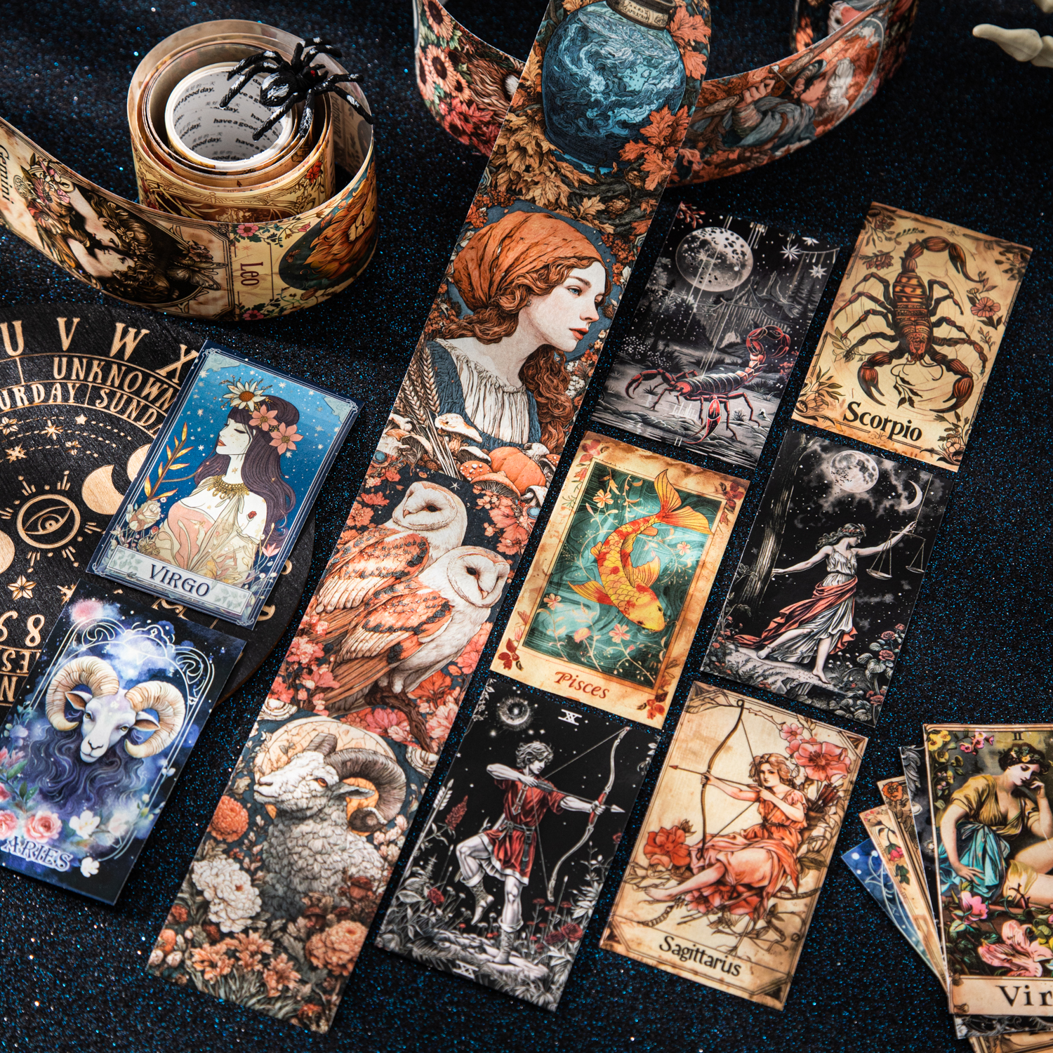 와시 테이프 - 스텔라 에코 시리즈 빈티지 플라워 콘스텔레이션