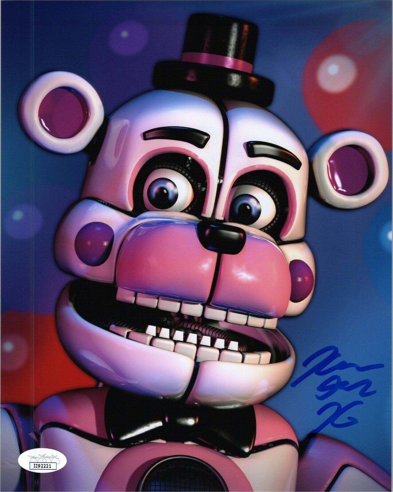 KELLEN GOFF Authentic Hand-Signed FUNTIME FREDDY Five Nights