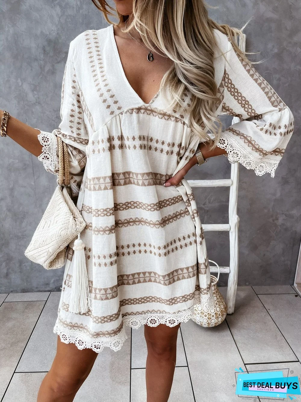 New Lace Cuff Dress In Summer