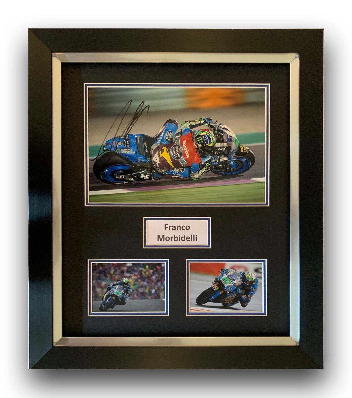 FRANCO MORBIDELLI HAND SIGNED FRAMED Photo Poster painting DISPLAY - MARC VDS HONDA MOTOGP.