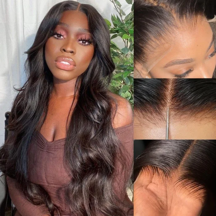 13x4 HD Lace Frontal Wig Body Wave Invisiable HD Film Lace Wigs  Human Hair Wigs 
