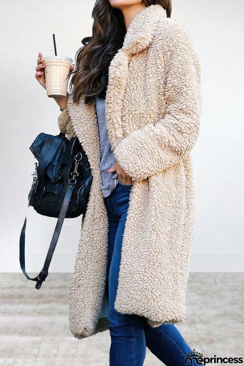 Casual Solid Patchwork Turndown Collar Outerwear