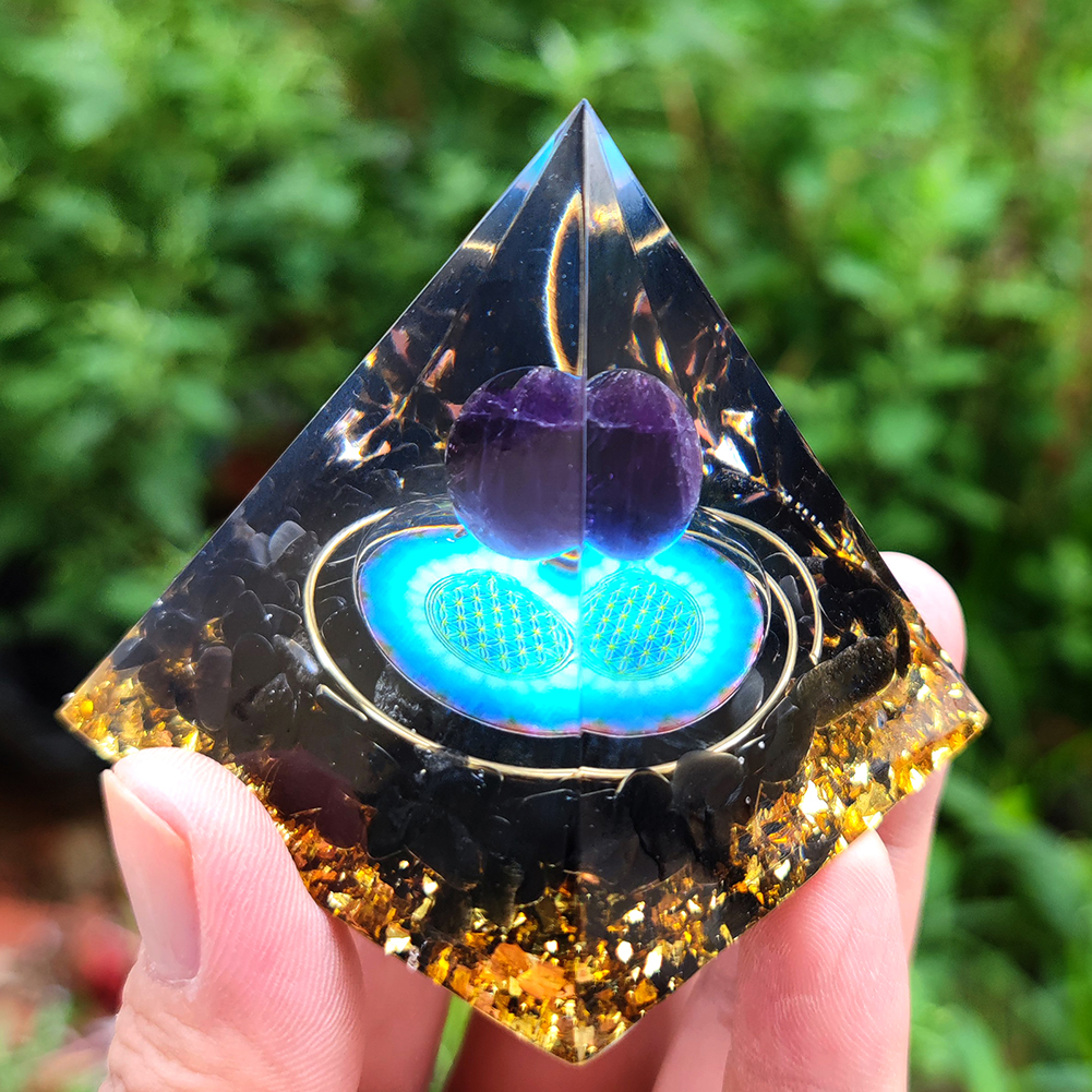 

5cm Natural Orgonite Pyramid Chakra, 501 Original