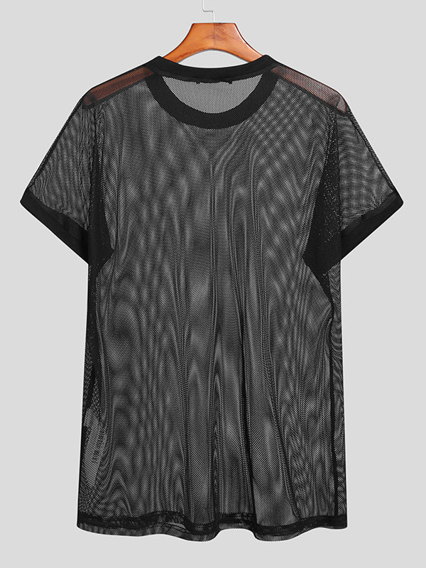 Aonga - Men's Casual Mesh Short Sleeve T-ShirtsI aonga