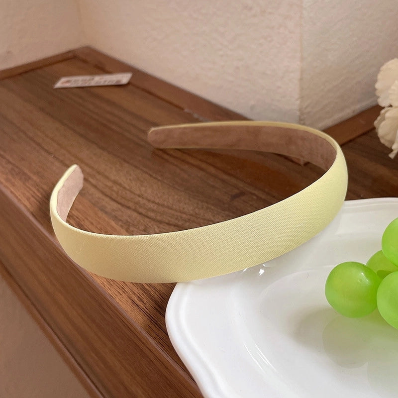 Retro Minimalist Women’s Solid Color Flower Cloth Hair Band