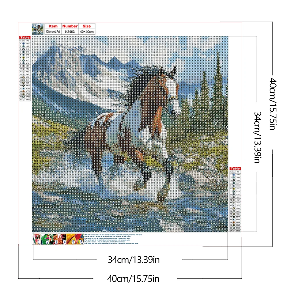 Diamond Painting - Full Round Drill - Horse(Canvas|40*40cm)