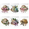 6Pcs Diamond Painting Bouquet Hat Diamond Painting Greeting Card for Friends