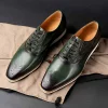 Stylish Men's Green Oxford Shoes
