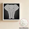 DIY Pearl Painting Elephant for Home Wall Decor(25x25cm)