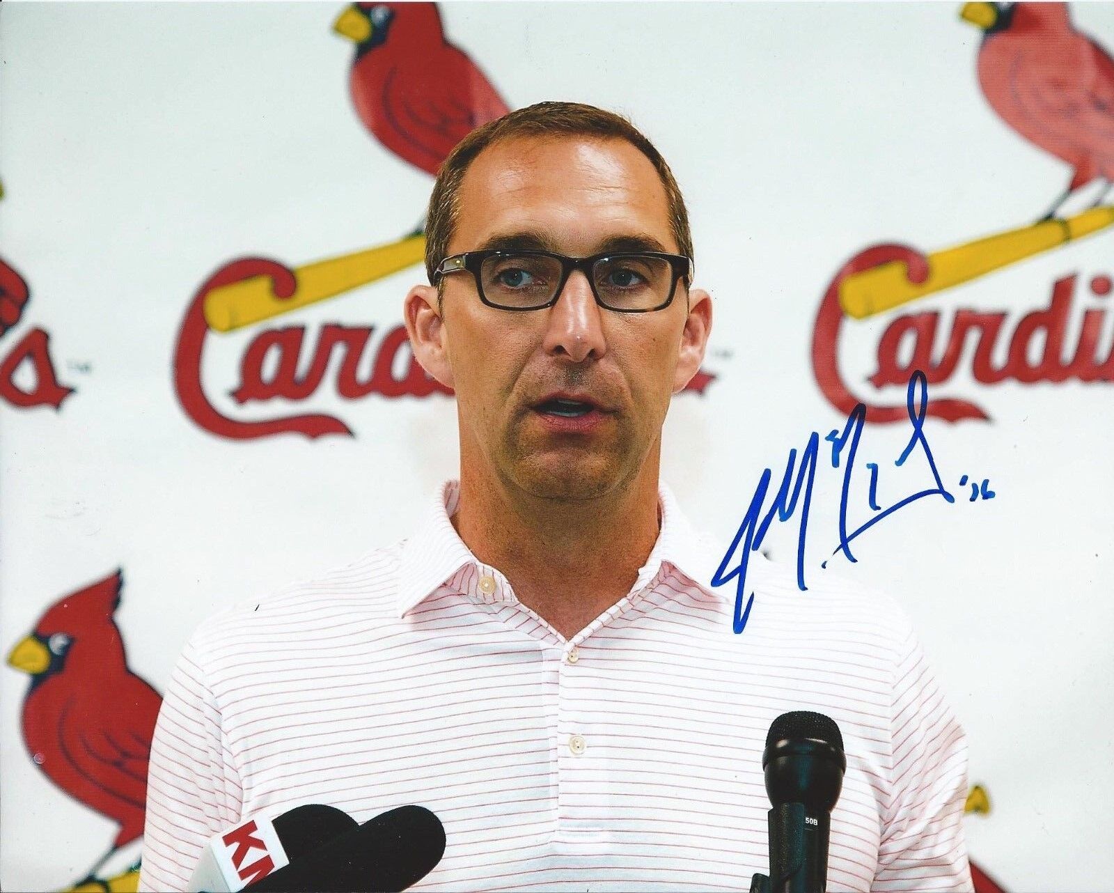 JOHN MOZELIAK signed autographed ST. LOUIS CARDINALS 8x10 Photo Poster painting w/COA