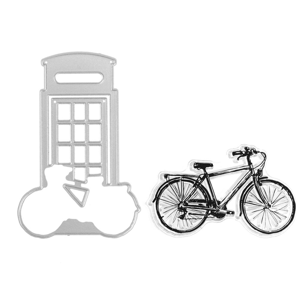 

2pcs/set Silicone Transparent Seals Clear Stamps+Cutting Die for DIY Album, 501 Original