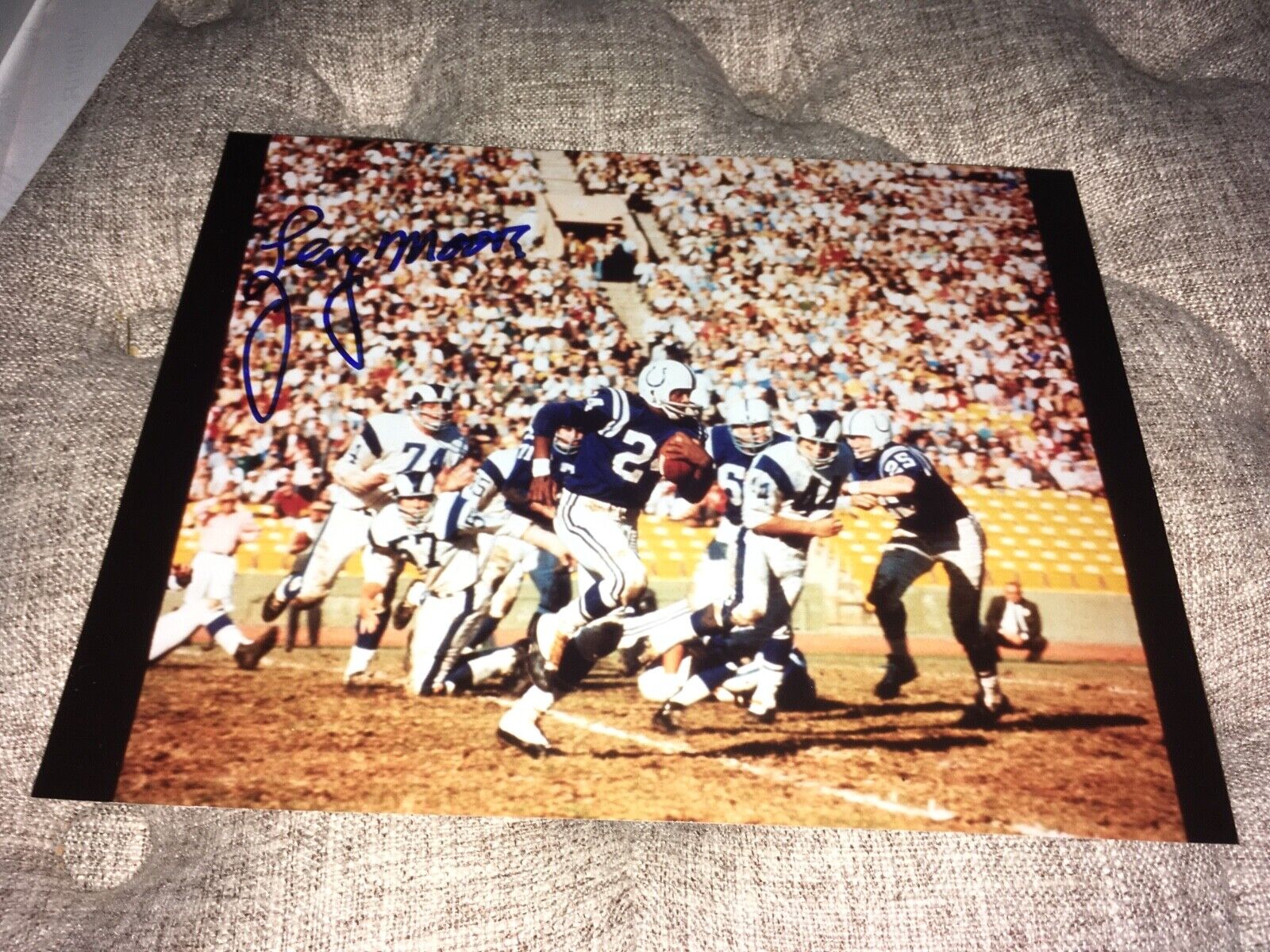 Lenny Moore Baltimore Colts HOF Signed 8 x 10