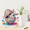 (US Only)2D Flat Easter Egg Bunny DIY Double-Sided Diamond Painting Desktop Decorations