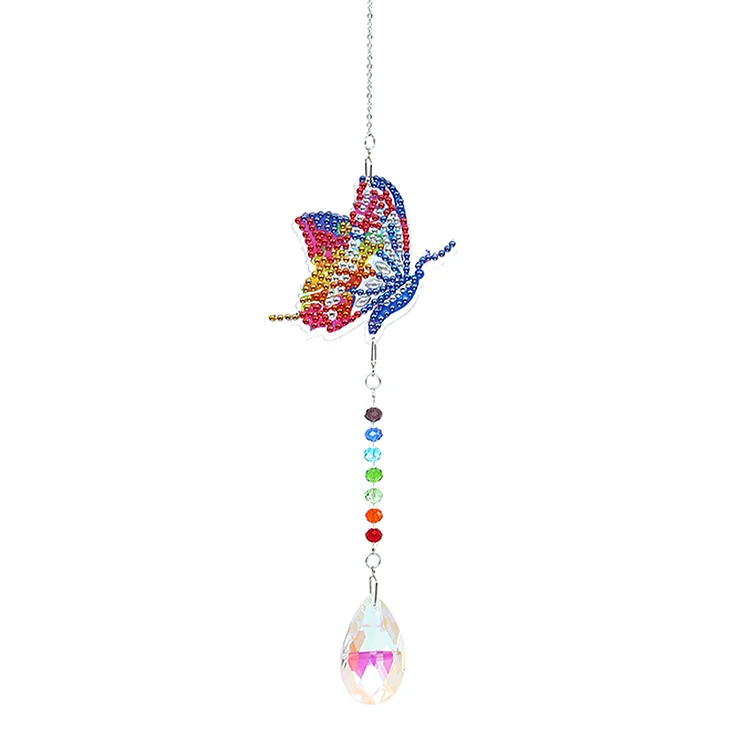 DIY 5D Mosaic  Diamond Painting Window Wind Chime (Butterfly)