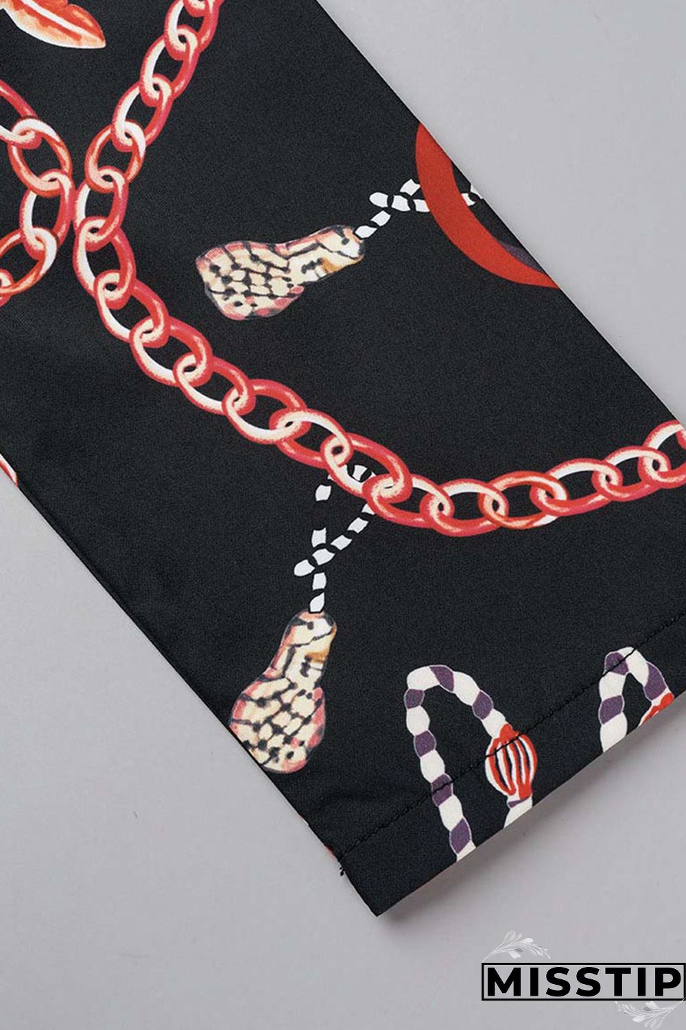Black Casual Print Patchwork Buckle Without Belt Turndown Collar Straight Dresses