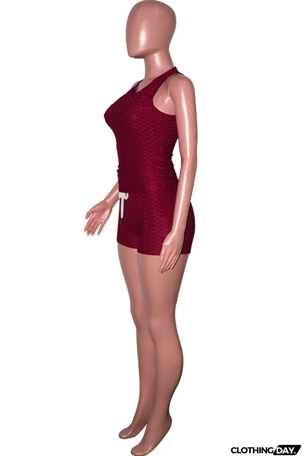 Black Sexy Sportswear Solid Patchwork Spaghetti Strap Sleeveless Two Pieces