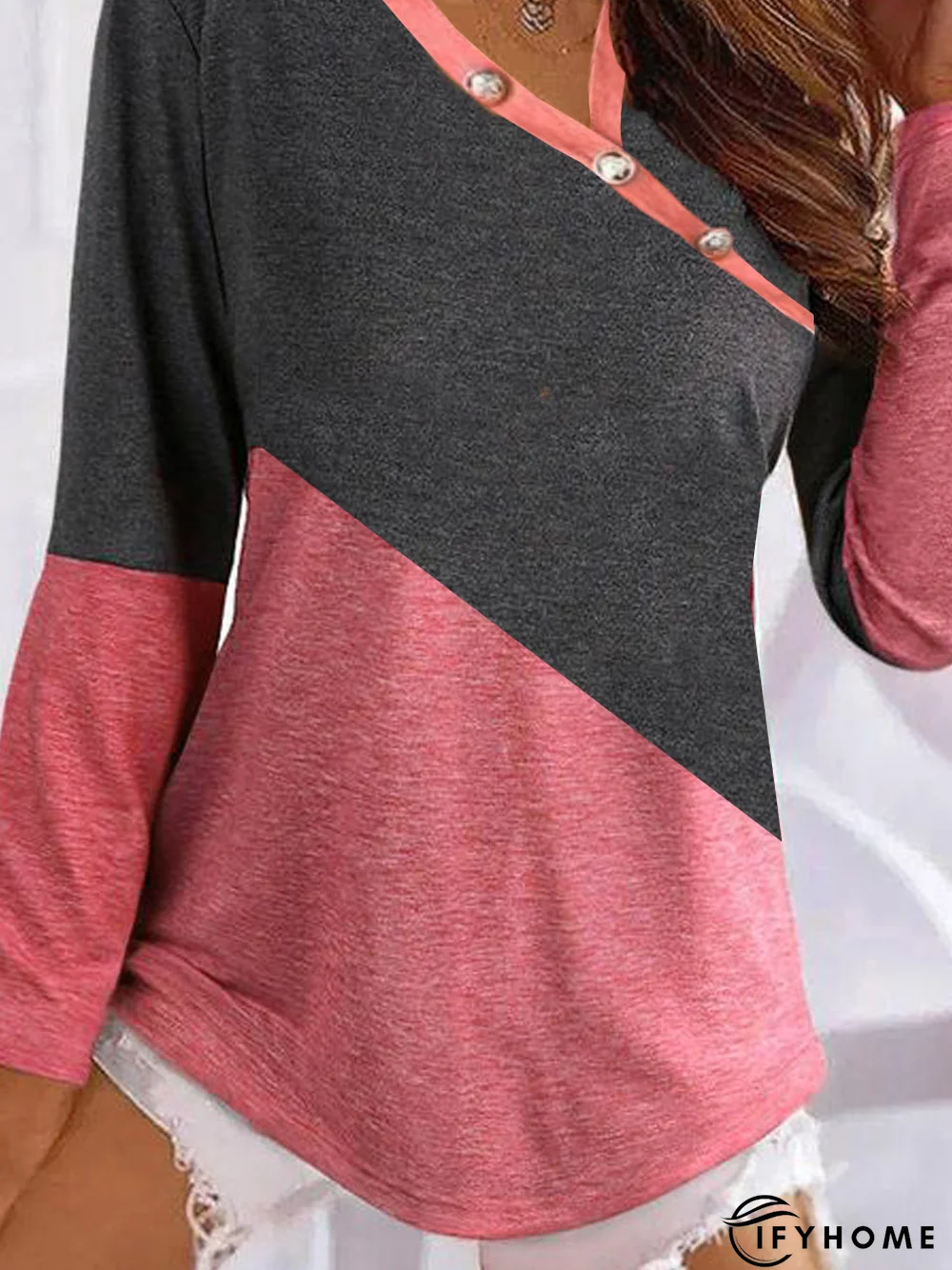 Plain Buckle Jersey Casual T-Shirt | IFYHOME