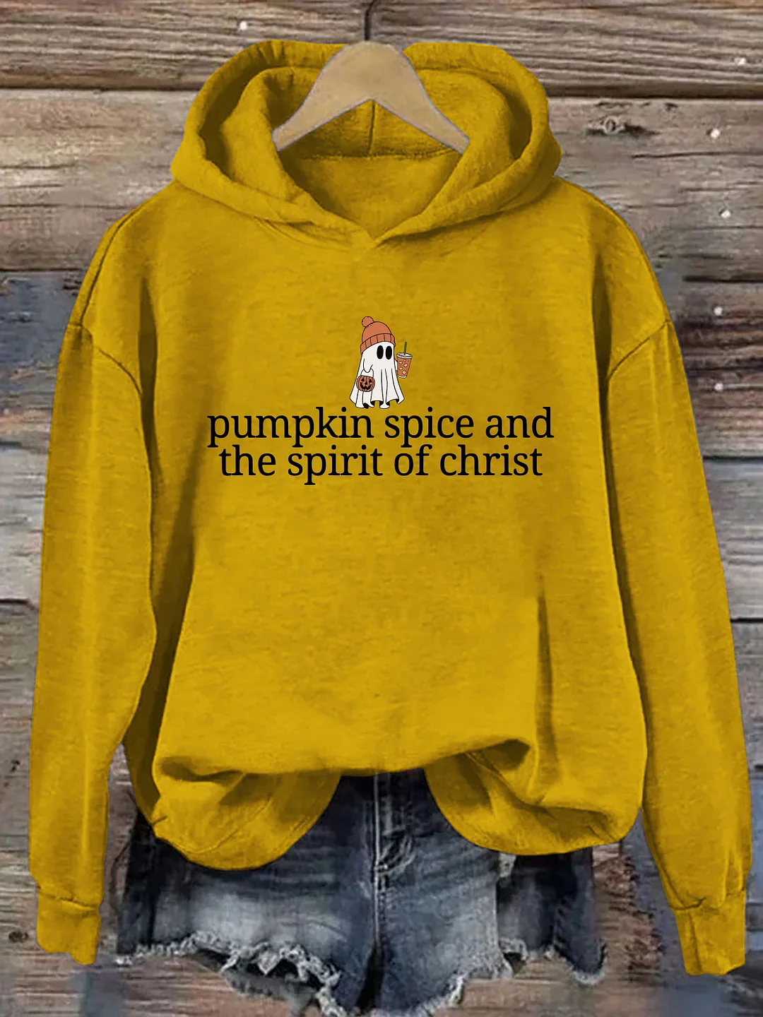 Cute Ghost Pumpkin Spice Coffee Hoodie