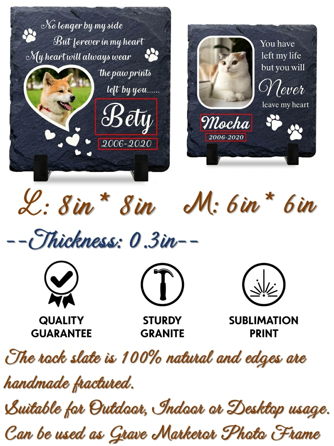 lookipet custom Pet Memorial Stone
