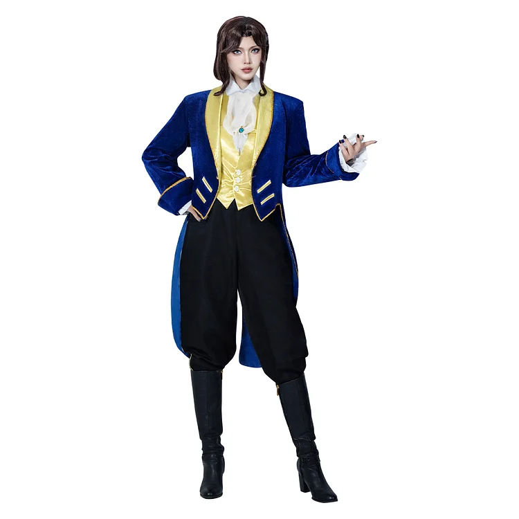Beauty And The Beast Prince Beast Cosplay Costume Halloween Carnival Costume for Adult