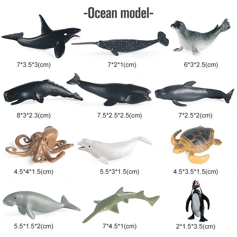 12PCS Safari Animals Figures Toys Different Varieties of Zoo Jungle Animal Toy Set Great Educational Toys for Kids Toddlers