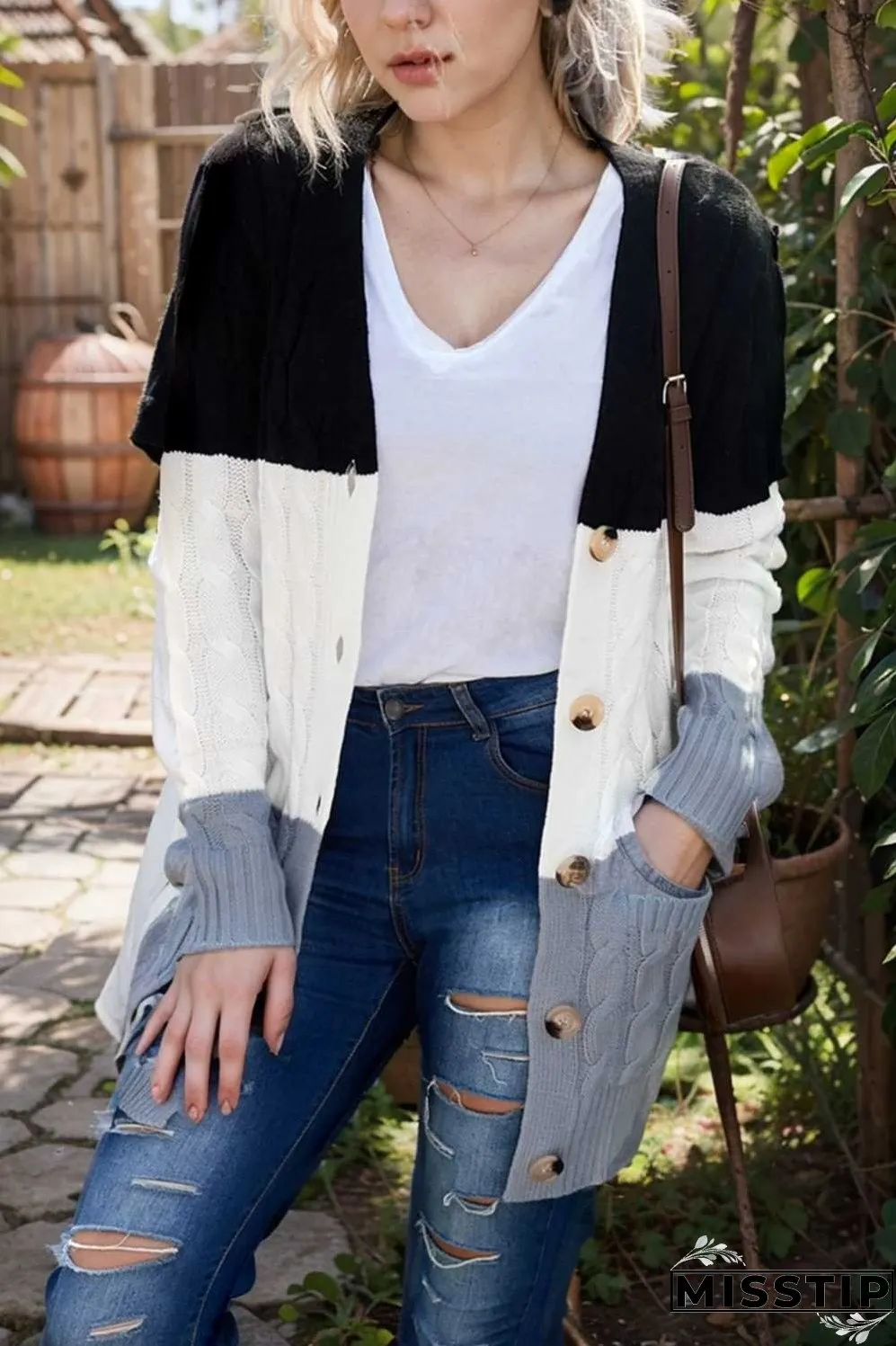cozy cable knit button front long sleeve cardigan