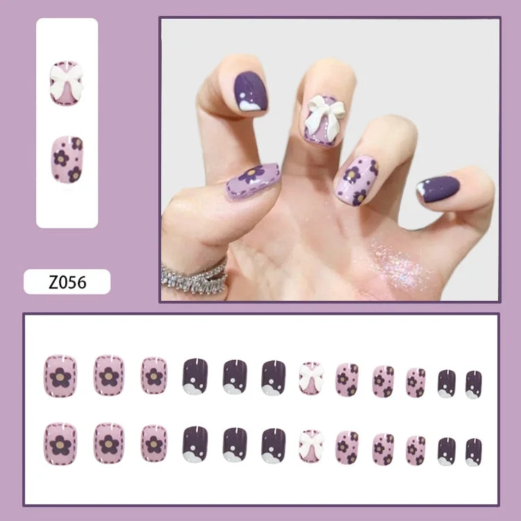 24Pcs/Set 3D Butterfly Three Dimensional Bow Bride Fresh and Elegant White Wear Remov DIY Manicure Nail Art Tools-Nail Inspo
