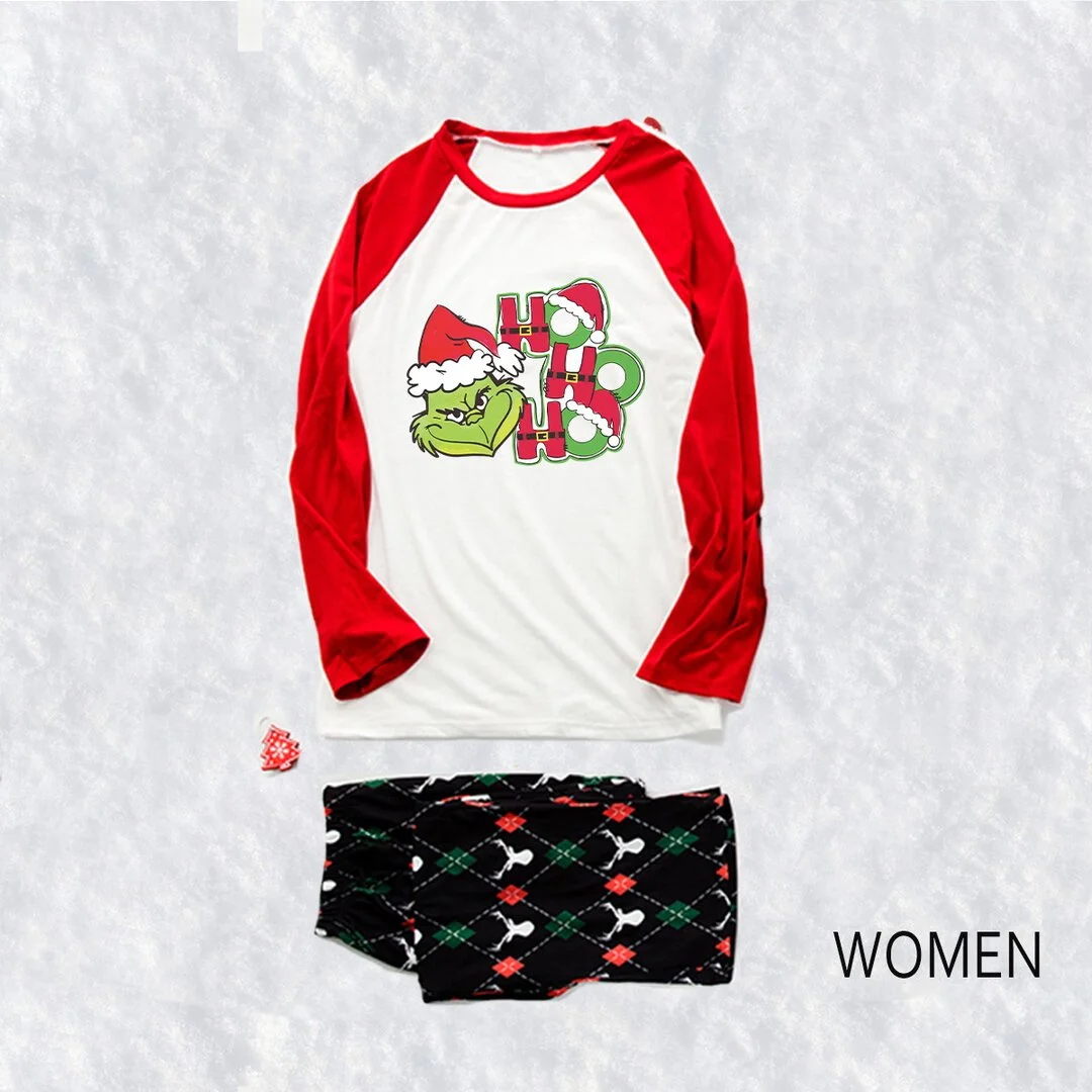Family Christmas Elf Print Pajamas Sets