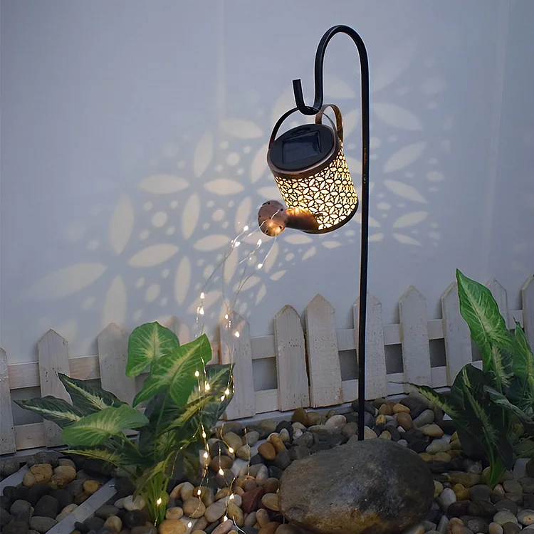 Creative Iron Kettle Shower Waterproof LED Modern Solar Garden Lights - Appledas