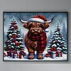 Christmas Highland Cow-14CT Stamped Cross Stitch 50*40cm tapestrymarket