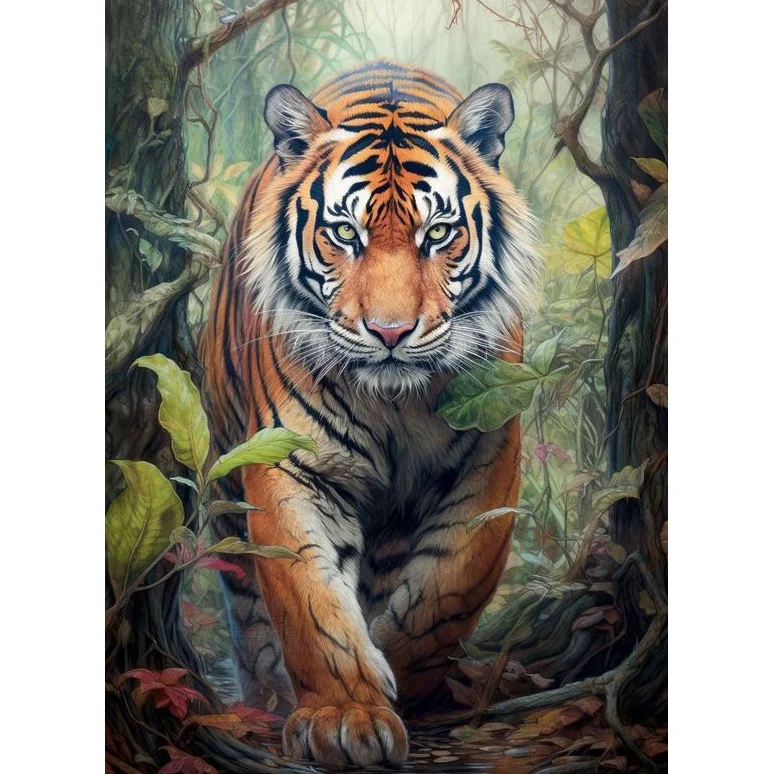 Diamond Painting - Full Round Drill - Tiger(Canvas|40*55cm)