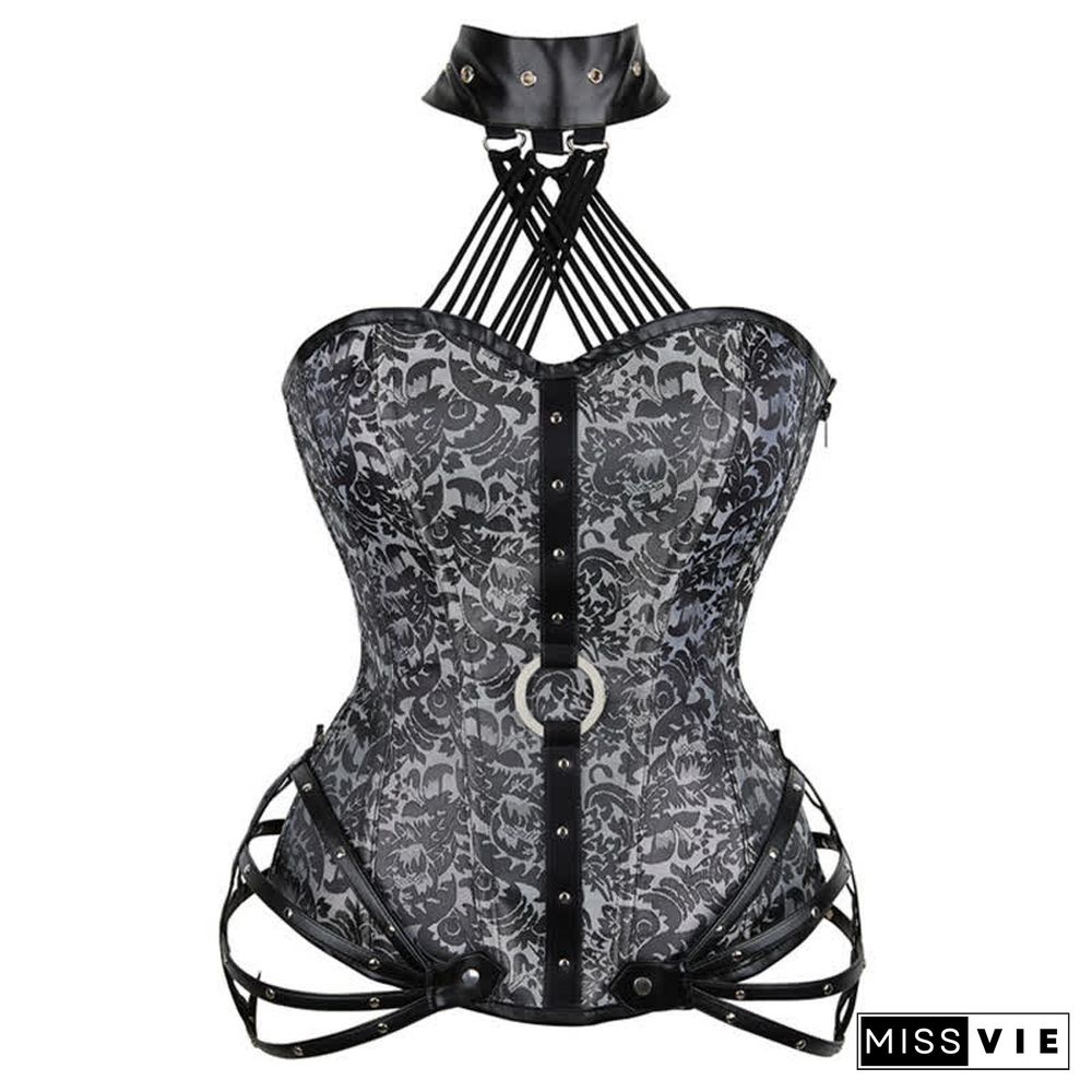 Gothic Steampunk Halter Corset Tops