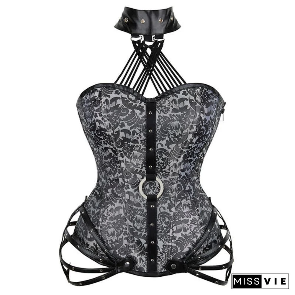 Gothic Steampunk Halter Corset Tops