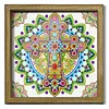 Diamond Painting Special Shaped Drill Mandala Cross With Frame(8.46x8.46inch)