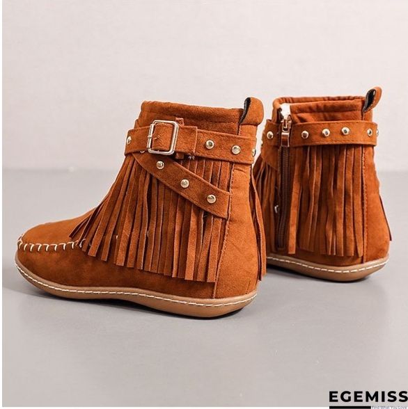 Bohemian Style Casual Blue Boots | EGEMISS