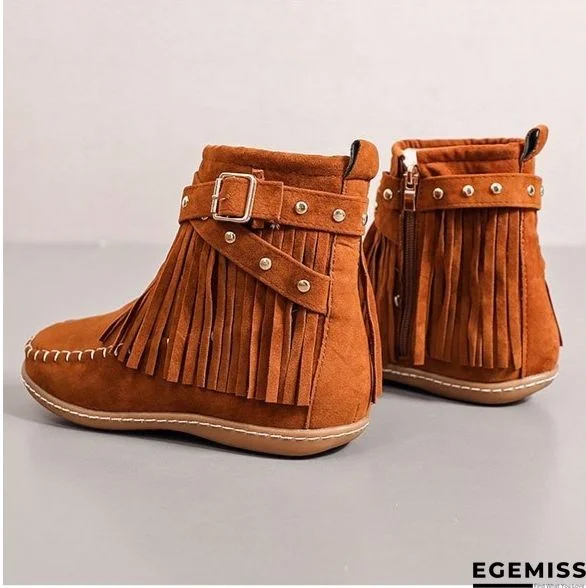 Bohemian Style Casual Blue Boots | EGEMISS