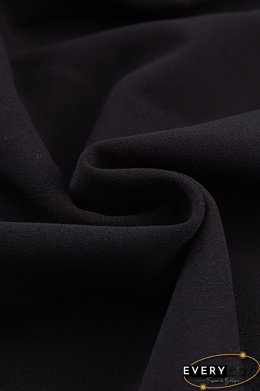 Black Tie Shoulder Smocked Back Side Slit Maxi Dress