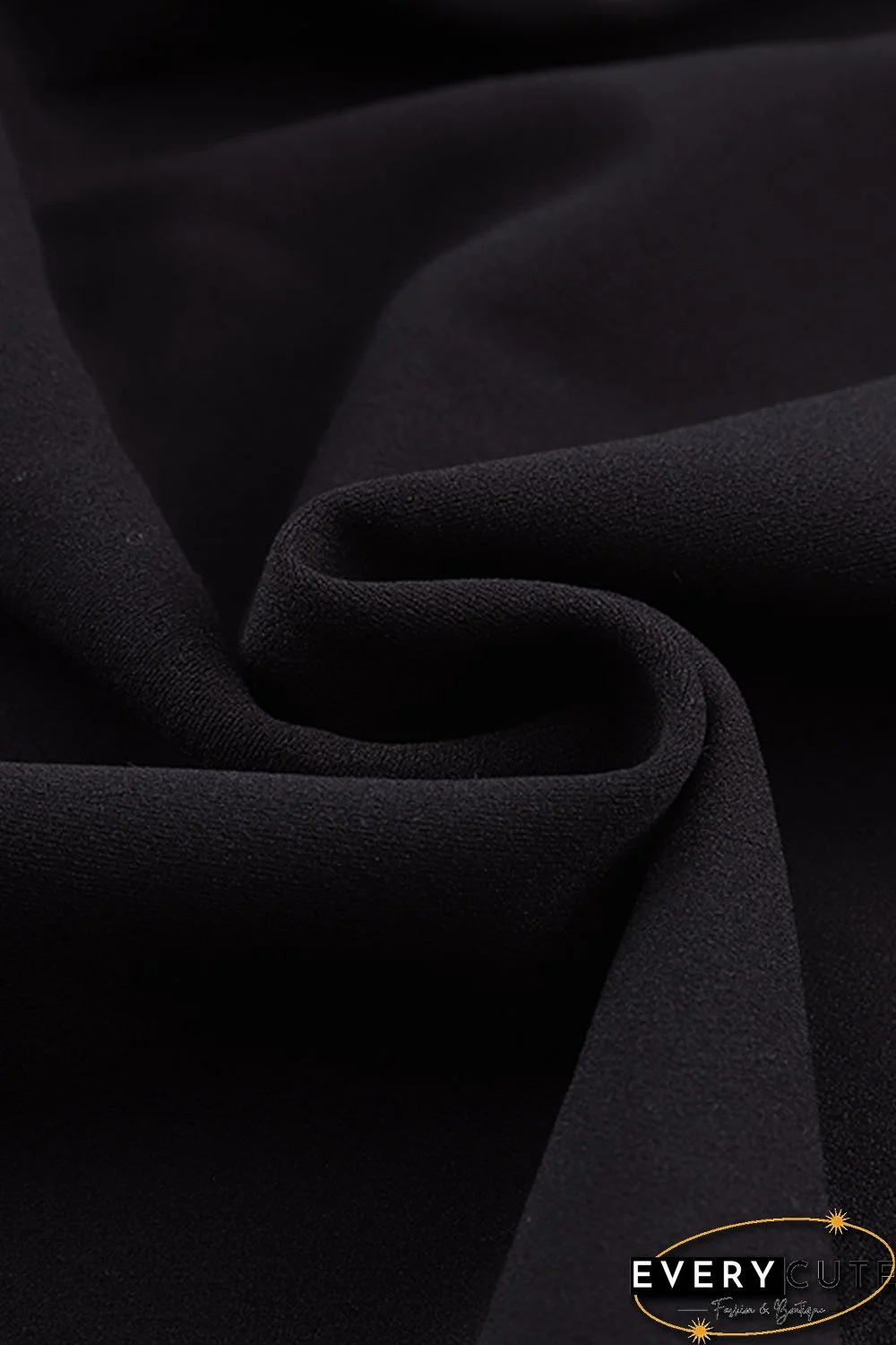 Black Tie Shoulder Smocked Back Side Slit Maxi Dress