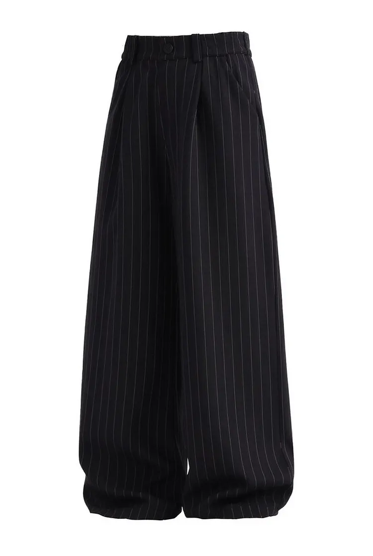 Men's Striped Shirt with a Retro Loose and Straight Cut for Spring Summer