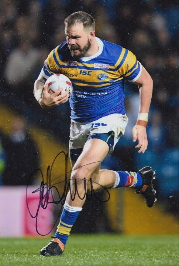 Adam Cuthbertson Hand Signed 12x8 Photo Poster painting - Leeds Rhinos - Rugby Autograph.