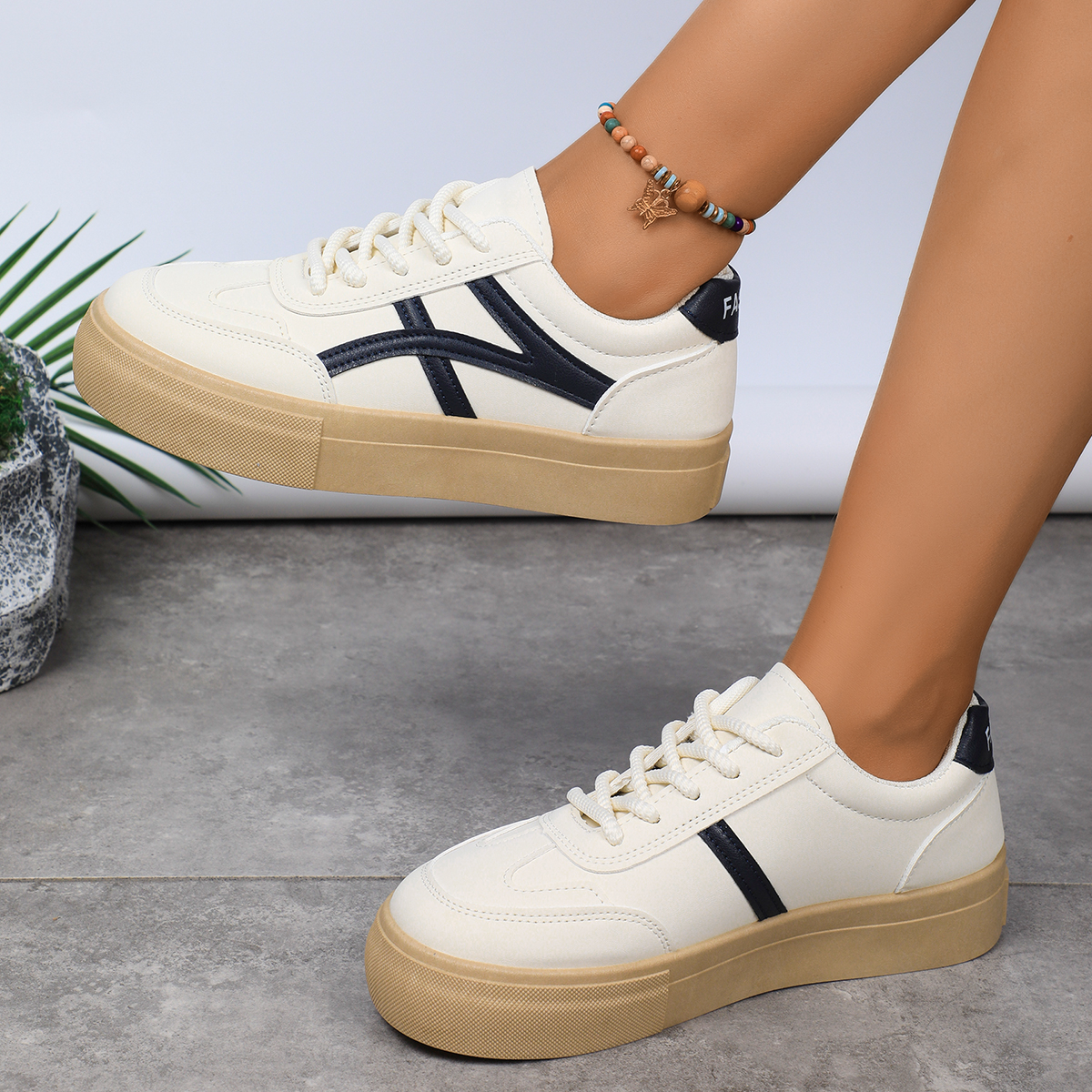 Monroewheels popular women's shoes Women Casual Outdoor Sneakers 2025 Spring Autumn Round Toe Lace Up Sports Shoes Vulcanized Shoes Zapatos De Mujer