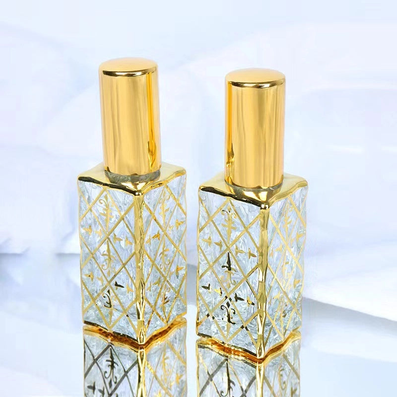 Perfume Bottling 12ML Electroplating Portable Sample Spray Bottle High-grade Fine Empty Bottle Glass Press Bottle