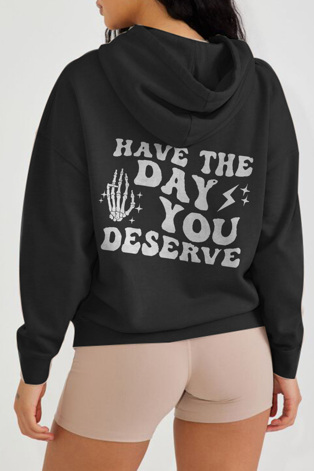 LLYGE 2024 Autumn New Fall Outfit Simply Love Full Size HAVE THE DAY YOU DESERVE Graphic Hoodie llyge
