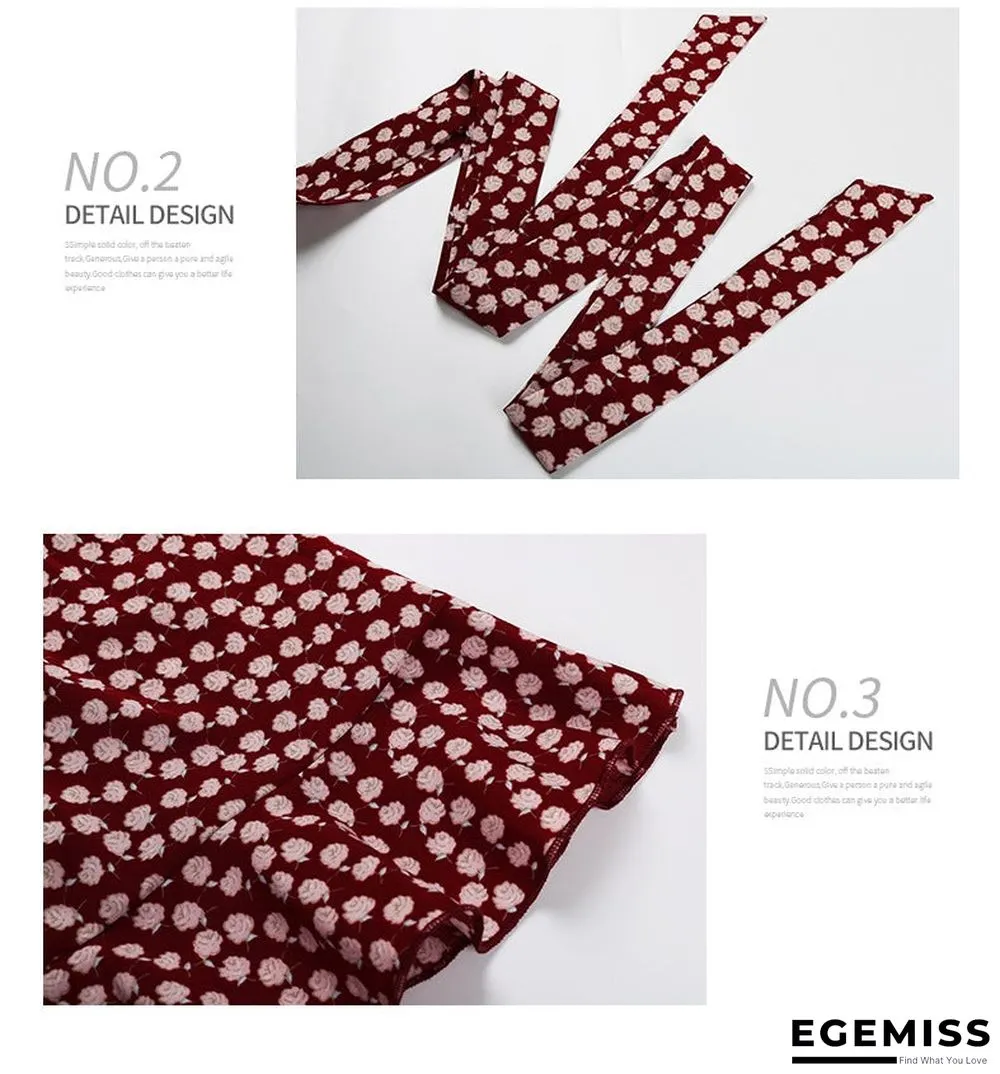 Summer Printing Irregular Ruffled Suspenders Dress Women | EGEMISS