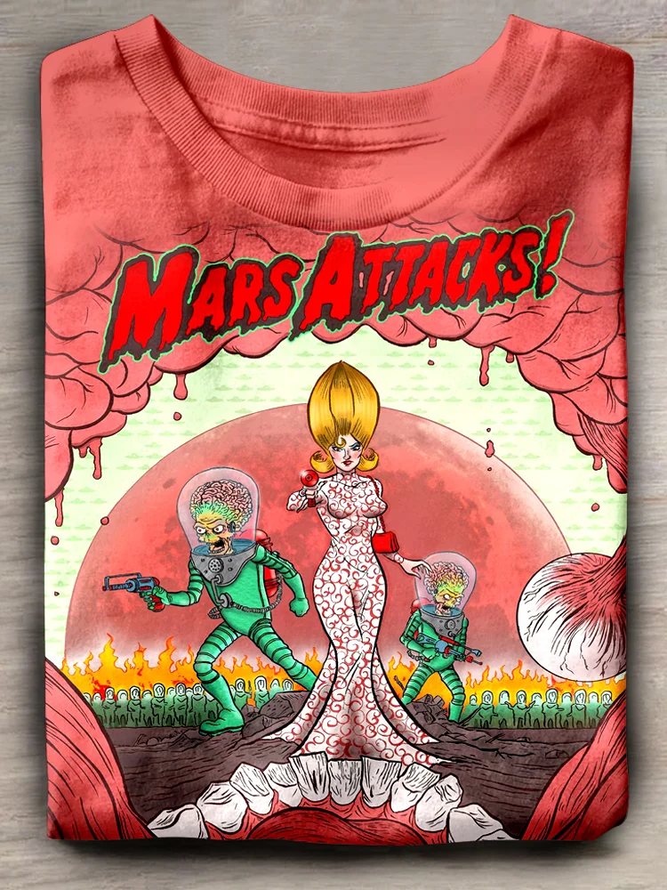 Teecade Teecade Mars Attacks Art Print T-shirt
