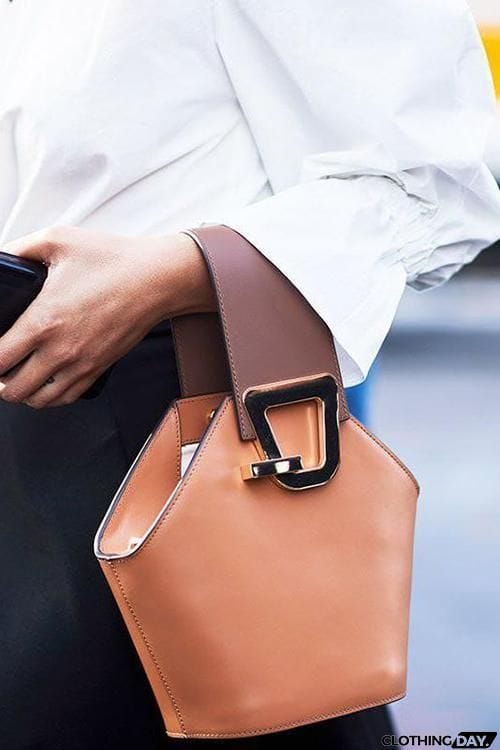 Solid Bucket Shoulder Bag