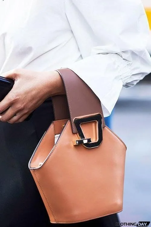 Solid Bucket Shoulder Bag